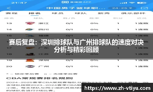 赛后复盘：深圳排球队与广州排球队的速度对决分析与精彩回顾